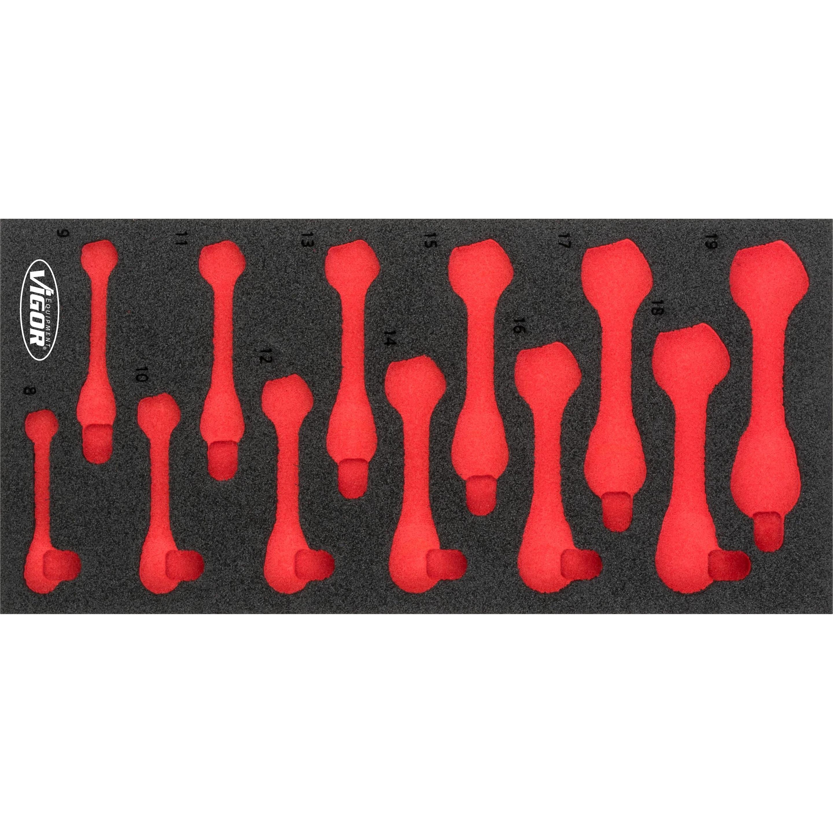 Vigor, Zubehör Werkzeugaufbewahrung, WEICHSCHAUMEINLAGE 1/3+ LEER