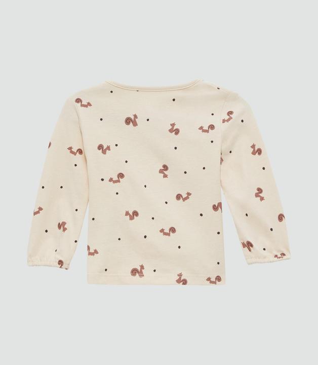 Produktbild S.Oliver T-Shirt Gemustertes Langarmshirt mit Raffung (92)