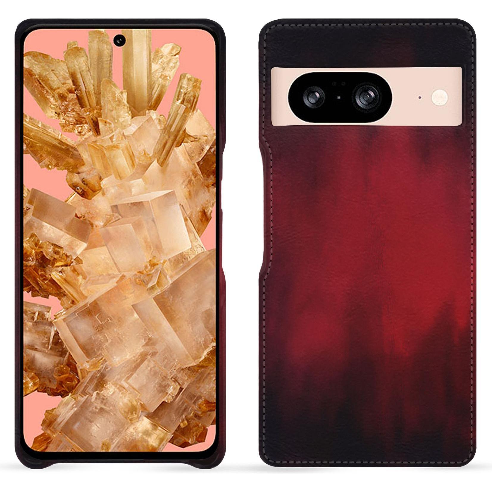 Noreve Lederschutzhülle (Google Pixel 8), Smartphone Hülle, Rot