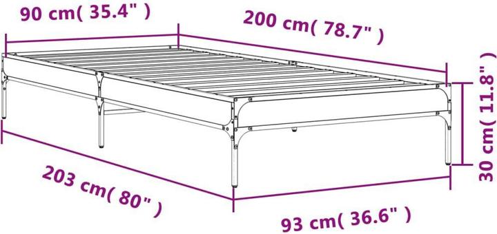 Image du produit vidaXL Bettgestell (90 x 200 cm)