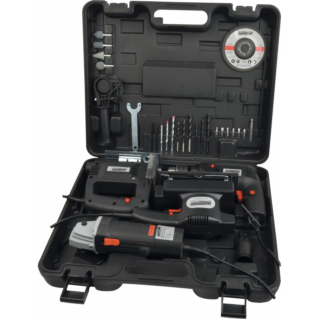 Mannesmann, Werkzeugkoffer, 4-tlg. Elektrogerätesatz im Koffer