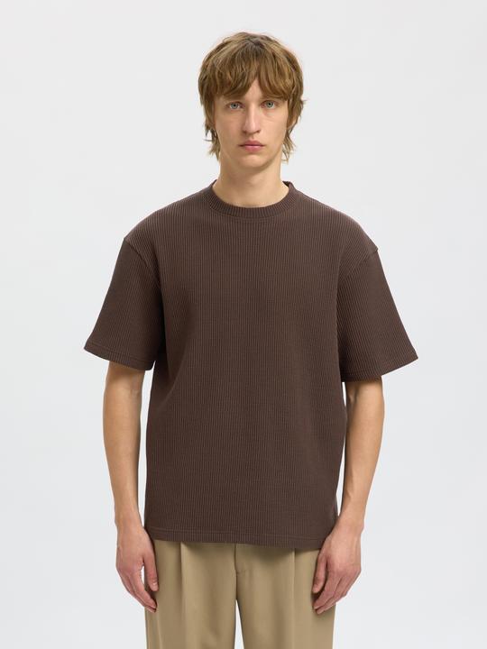 Actual product image Selected Relaxed Fit Waffelmuster T-Shirt (XL)