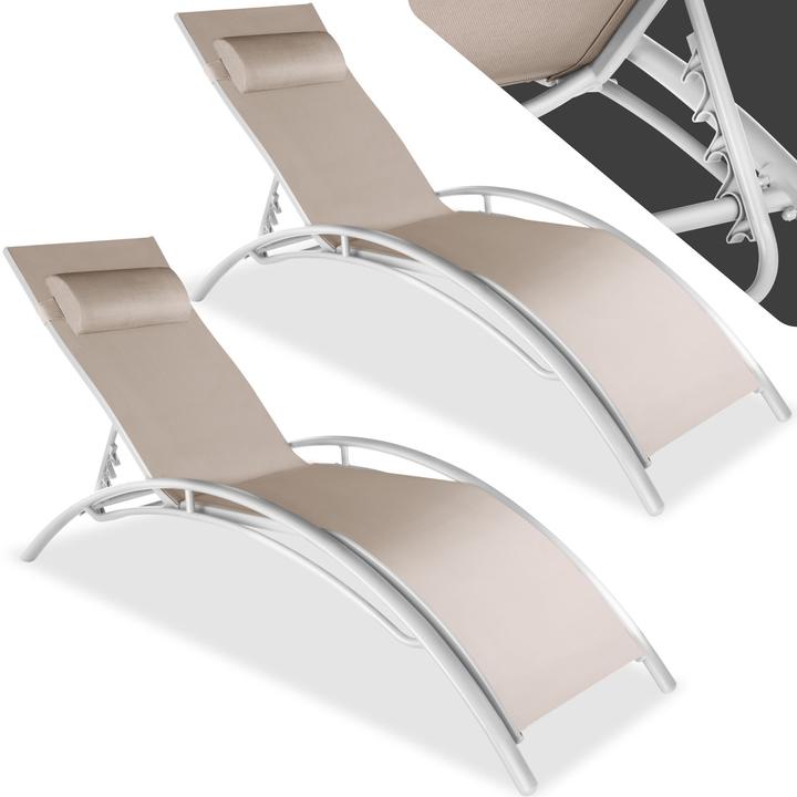Image du produit tectake Chaise longue de jardin (158 cm)