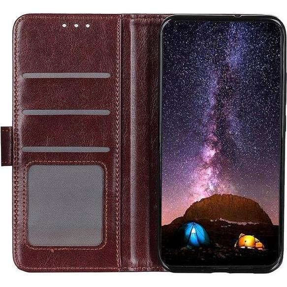 Thumbnail - MU Classic Crazy Horse Leder Bookcover Series (OnePlus Nord), Smartphone Hülle, Braun