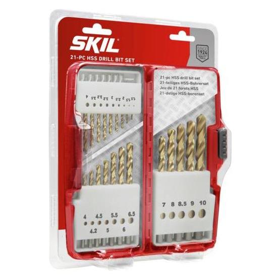 Skil 21pcs Titanium Coated Hss Drill Bit Set (42907477)