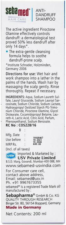 Produktbild Sebamed Dermatologisches Shampoo 200ml (Läuse Shampoo, 200 ml)