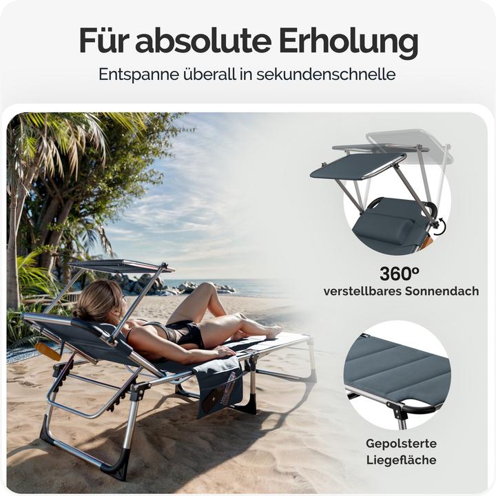Actual product image Casaria Sun lounger (210 cm)