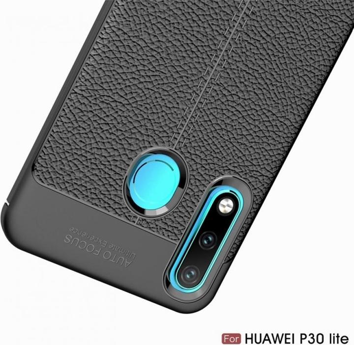 Actual product image Screenguard Huawei P30 Lite Sleeve Leather Design TPU Cover (Huawei P30 Lite)