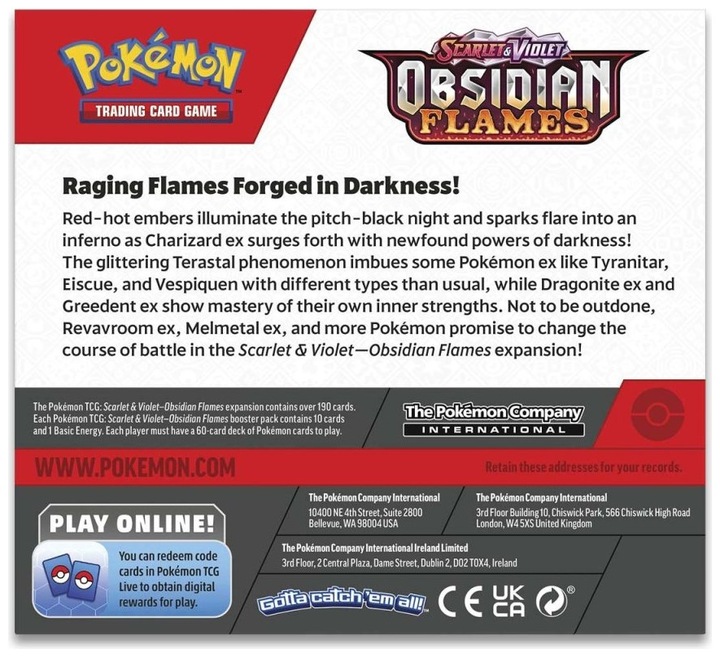 Immagine prodotto Pokémon Obsidian Flames (Inglese, Display del booster)