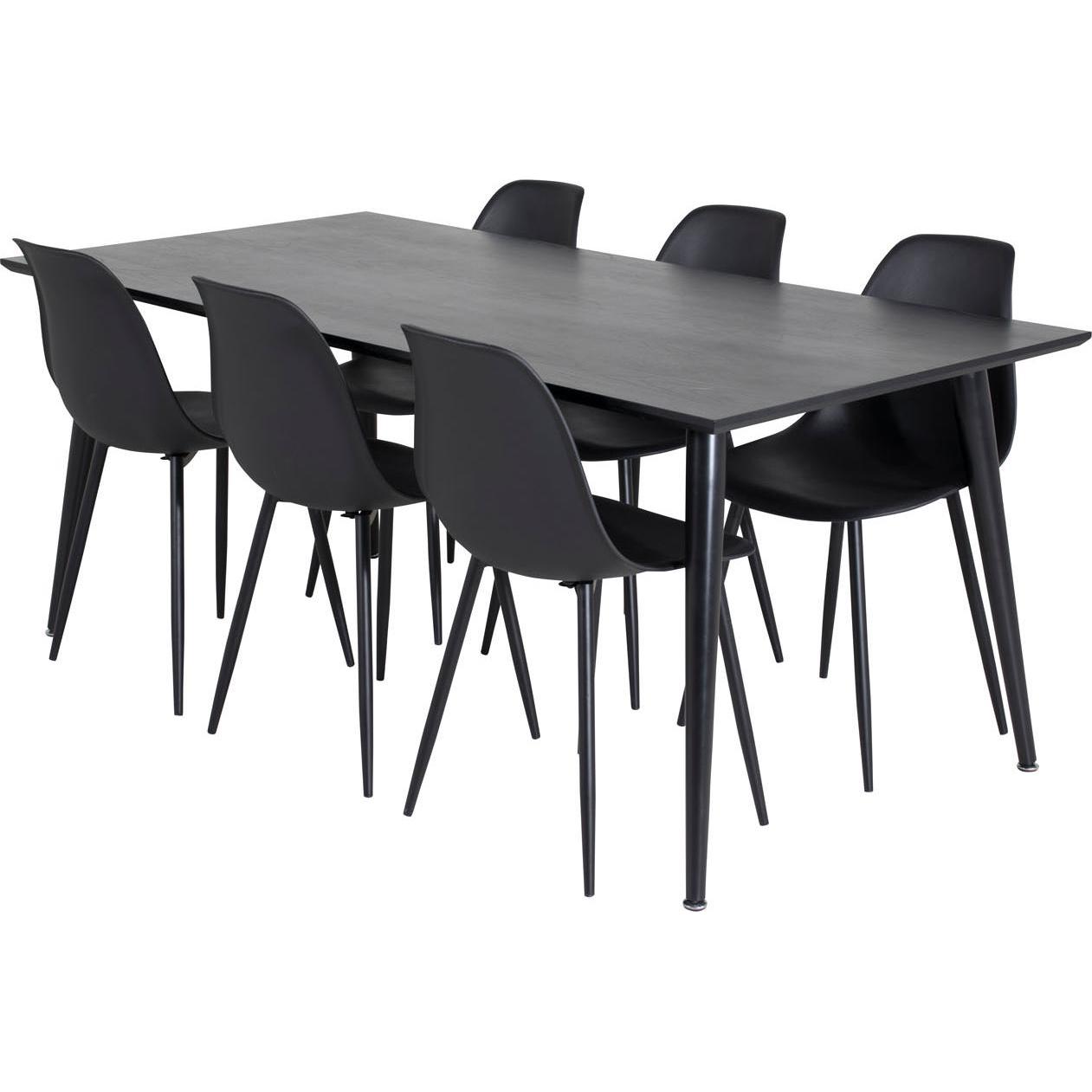 Ebuy24, Esstisch, Essgruppe Dipp 46 (7-teilig) (90 x 180 x 75 cm)