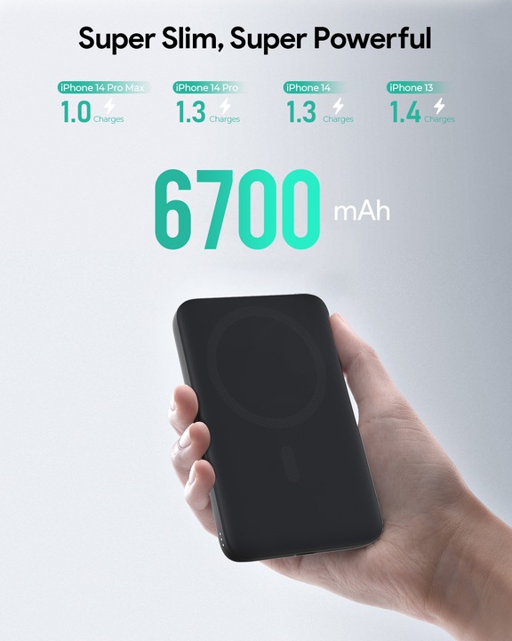 Actual product image Aukey MagFusion (6700 mAh, 20 W)
