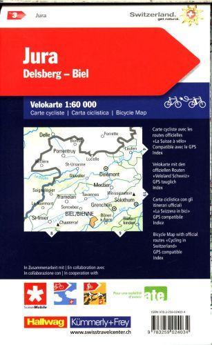 Actual product image Bike map Jura-Delsberg-Biel
