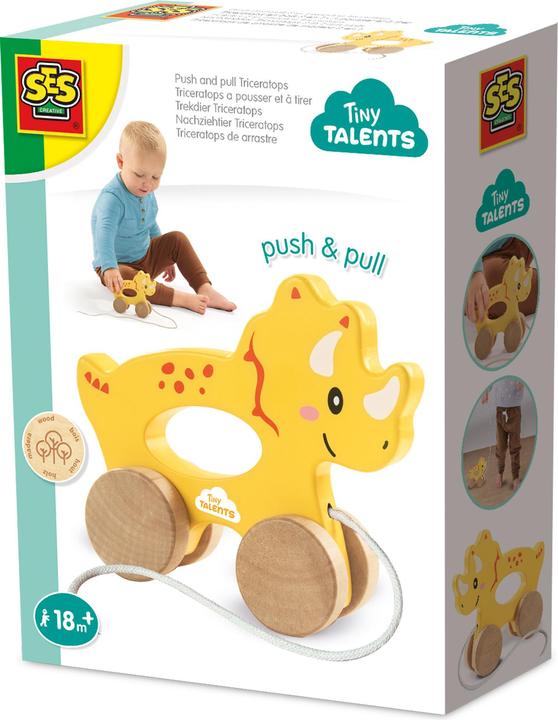 Ses Nachziehtier Triceratops 2 in 1 aus Holz