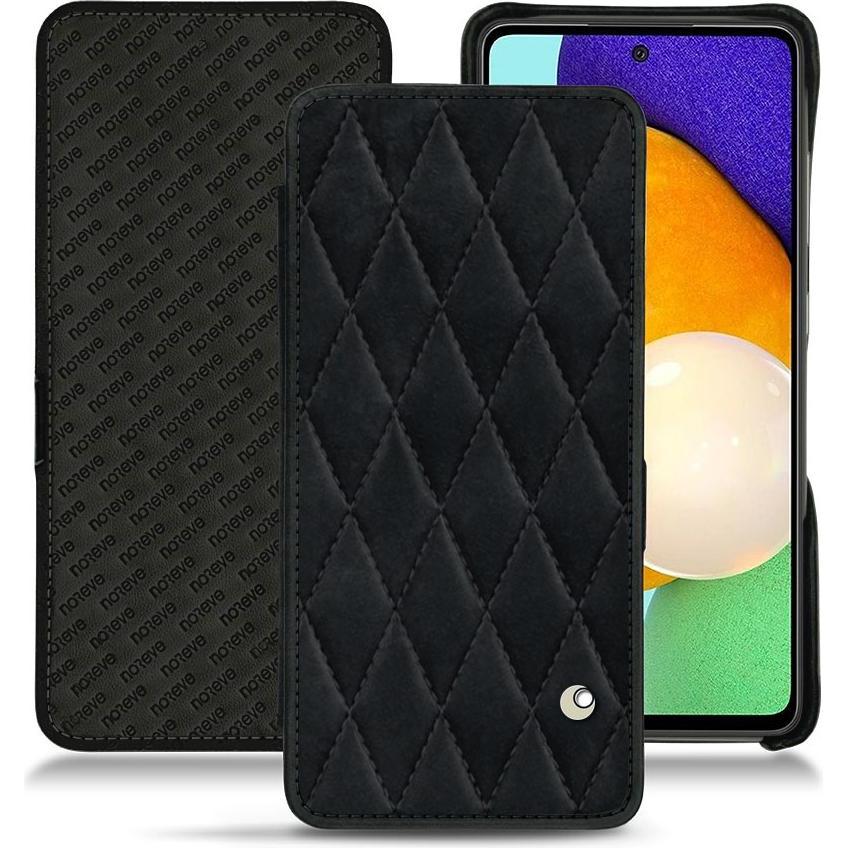 Noreve Lederschutzhülle horizontal (Samsung Galaxy A52), Smartphone Hülle, Schwarz
