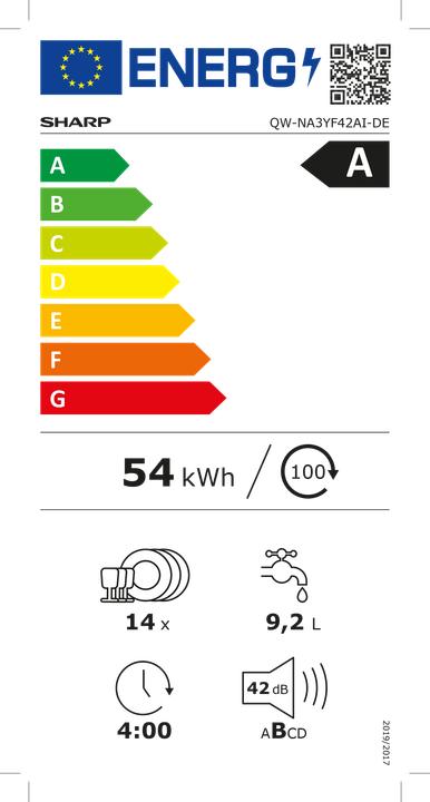 Label énergétique Sharp QW-NA3YF42AI-DE