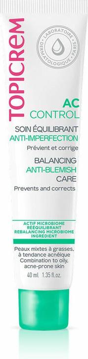Topicrem Balanced Care AC Control - Pflege gegen Unreinheiten und Sebumregulator für empfindliche Ski (40 ml, Tagescreme)