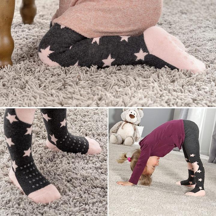 Produktbild La Loona LaLoona Baby-Strumpfhosen Krabbel-Strumpfhose 2er Pack - Sterne Rosa + Streifen (74/80)