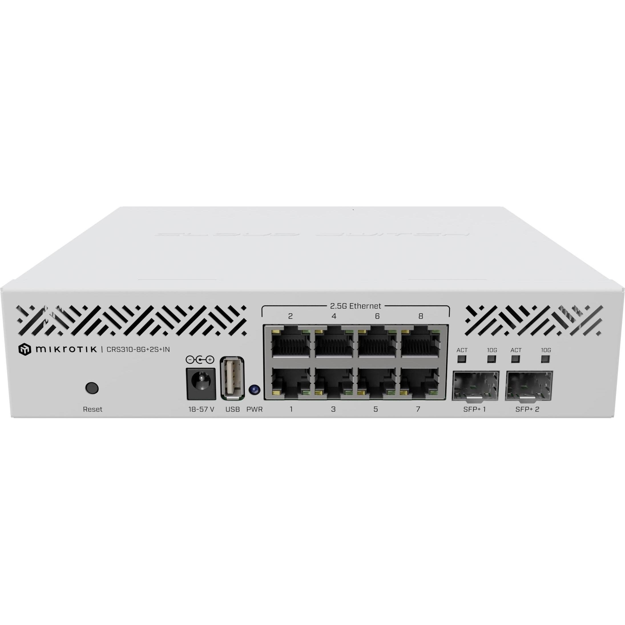 Thumbnail - MikroTik CRS310-8G+2S+IN (10 Ports), Netzwerk Switch, Weiss