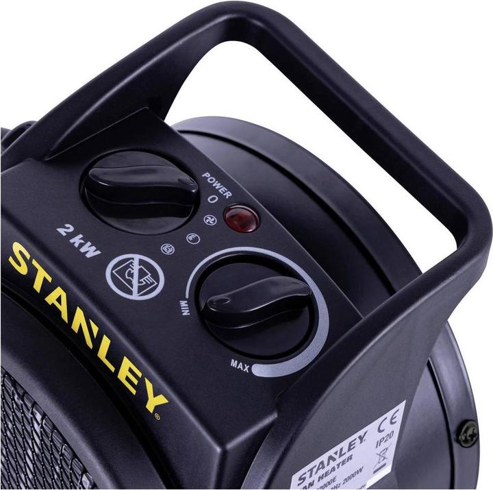 Produktbild Stanley SXJH002000E Heizgerät 2000W 20 m² Schwarz/Gelb (SXJH002000E) (2000 W)