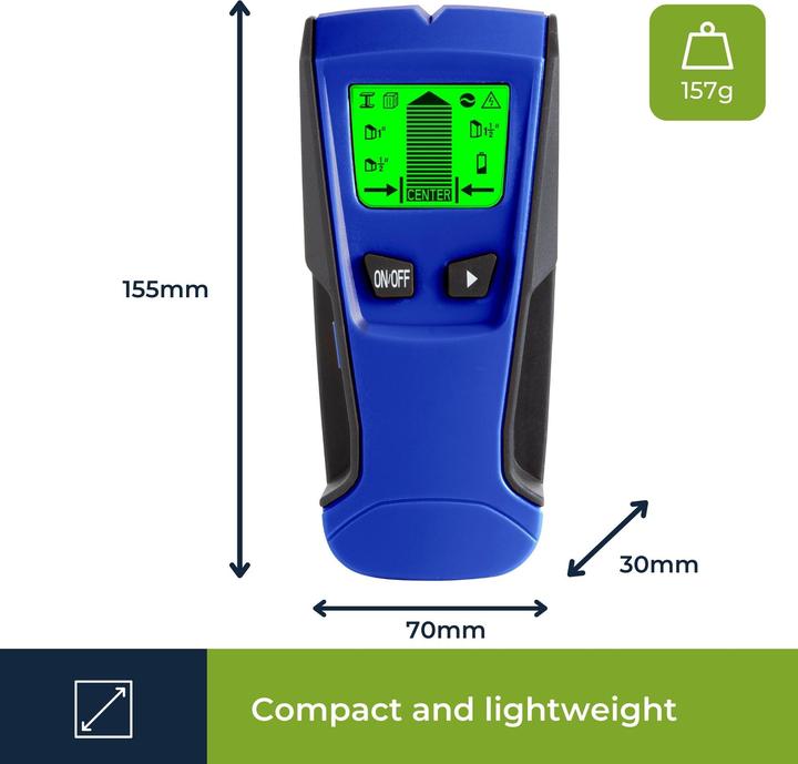 Image du produit Velleman Détecteur adapté au bois, aux m?taux ferreux et aux câbles sous tension
