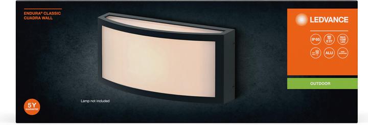 Produktbild Ledvance Endura Classic IP65 E27 Cuadra Wall Dark Gray (E27, IP65)