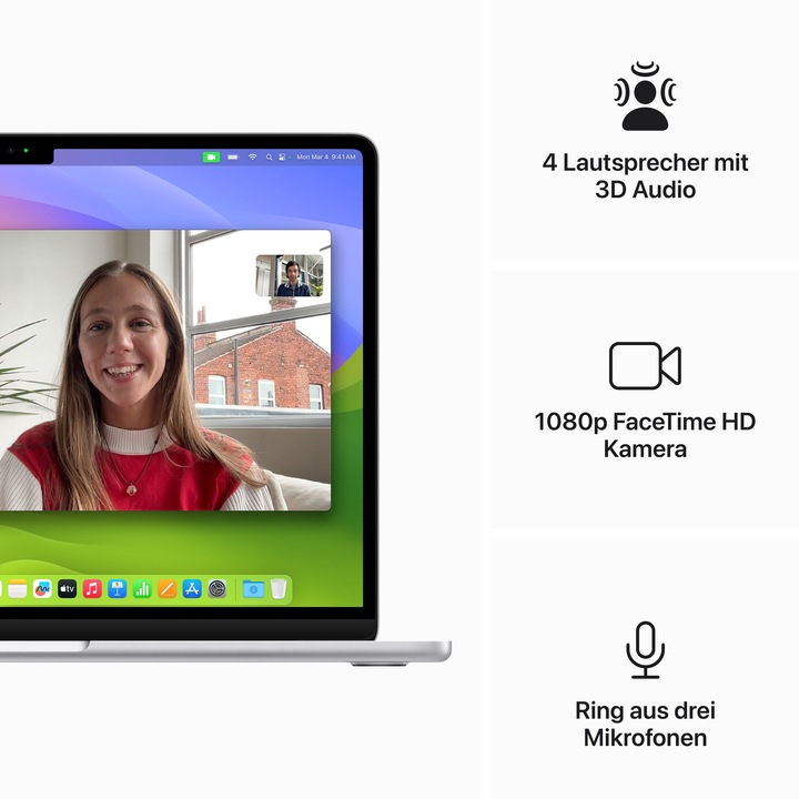 Produktbild Apple MacBook Air – 2024 (13.60", M3, 8 GB, 256 GB, DE)