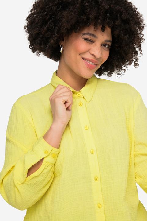 Immagine prodotto Angel of Style Musselinbluse, oversized, Hemdkragen, Langarm (50)