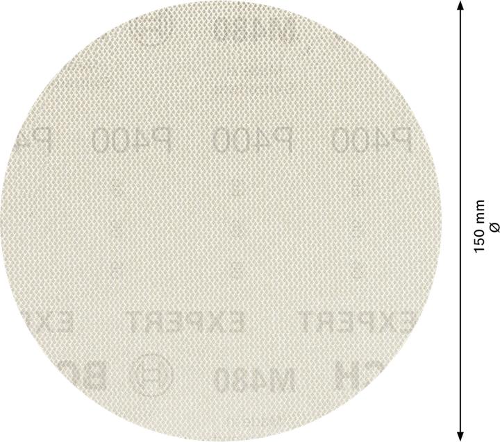 Produktbild Bosch Professional Zubehör EXPERT M480 Schleifnetz für Exzenterschleifer, 150 mm, G 400, 5 Stück (400)