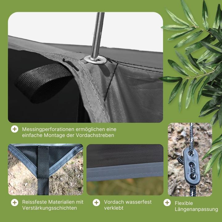 Immagine prodotto Hermex Tenda Tarp Tenda da trekking Tenda Sunsail Tenda da campeggio Telo per picnic (Tarp, 0.75 kg, 4 persone)