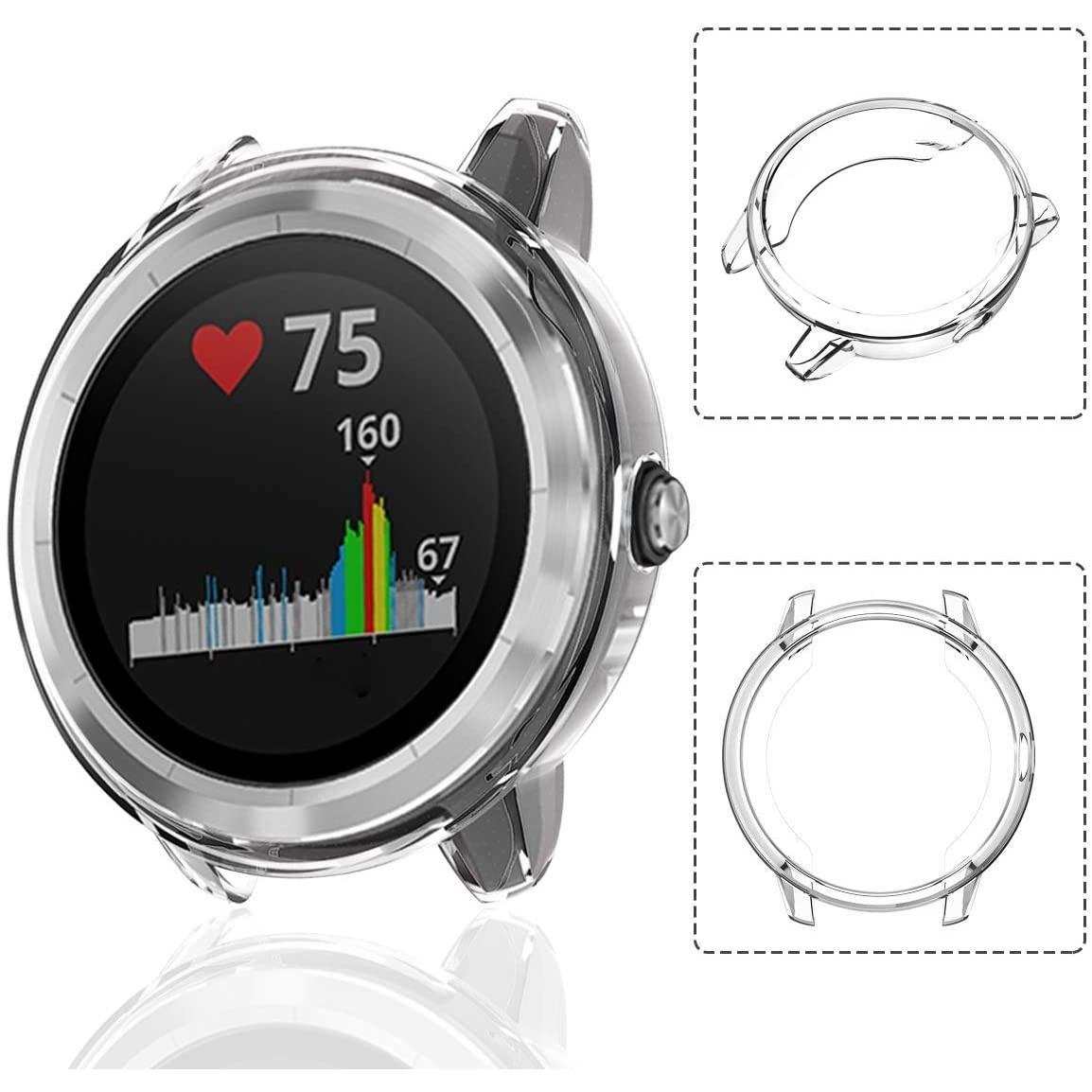 Strap-it Schutzhülle (Silikon, Vivoactive 3), Uhrenarmband, Transparent