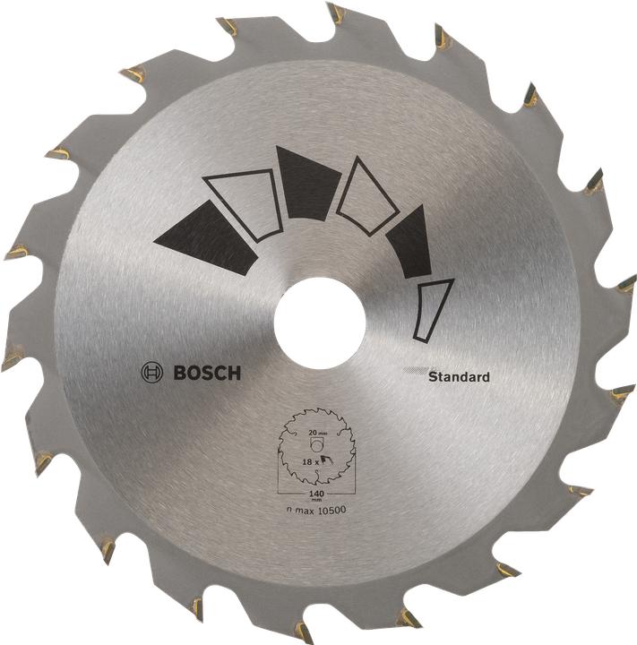 Productafbeelding Bosch Zubehör Cirkelzaagblad STANDAARD D= 140 mm Boring= 20 mm Z= 18