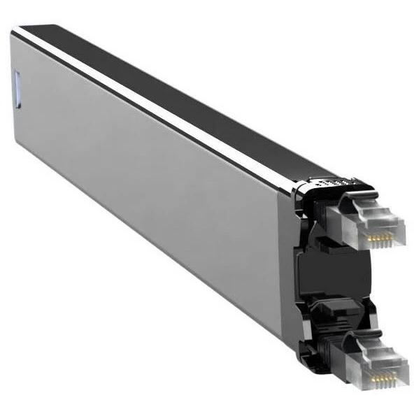 Thumbnail - PATCHBOX 365 CAT.6A STP CASSETTE BLACK 0,8M (STP, CAT6a, 0.80 m), Netzwerkkabel
