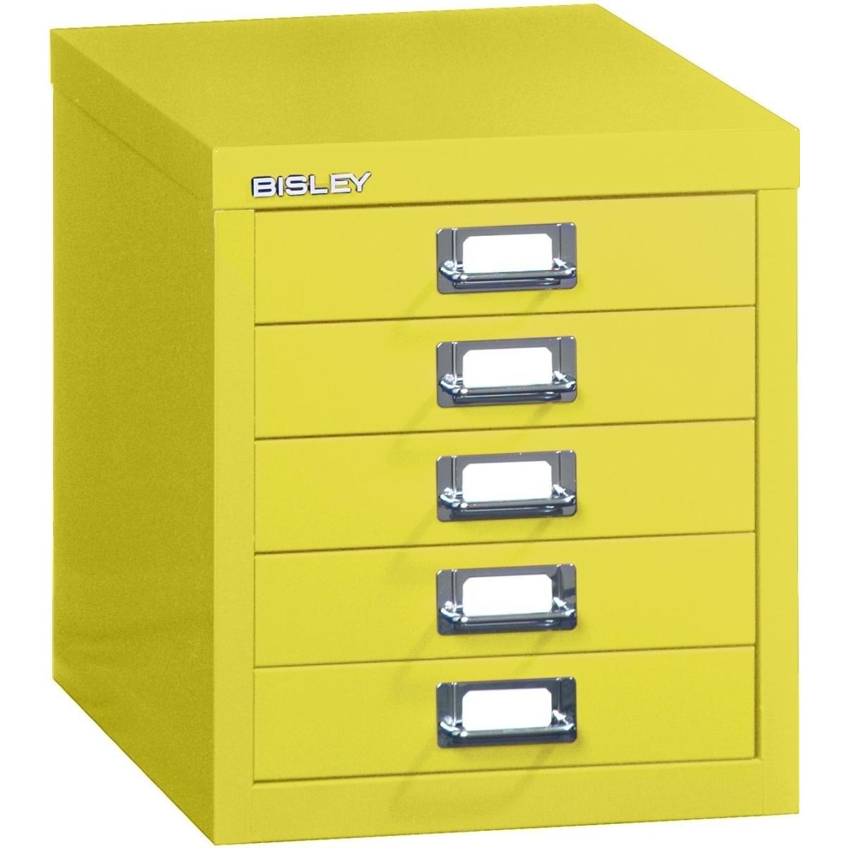 Bisley, Aktenschrank, MultiDrawer™ L125 Schubladenschrank gelb mit 5 Schubladen 27,9 x 38,0 x 32,5 cm