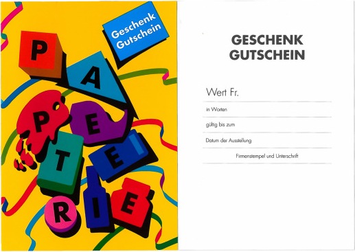 Produktbild Neutral Geschenkgutschein Papeterie 100.18 (Geschenkpapier)