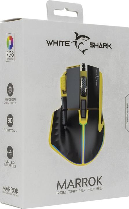 Actual product image White Shark GM-9006 MARROK Yellow RGB / 12,000 dpi (Cable)