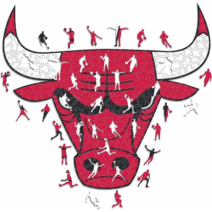Produktbild Iconic NBA - Chicago Bulls - Logo - Holz Puzzle Grösse S (150 Teile) (150 Teile)