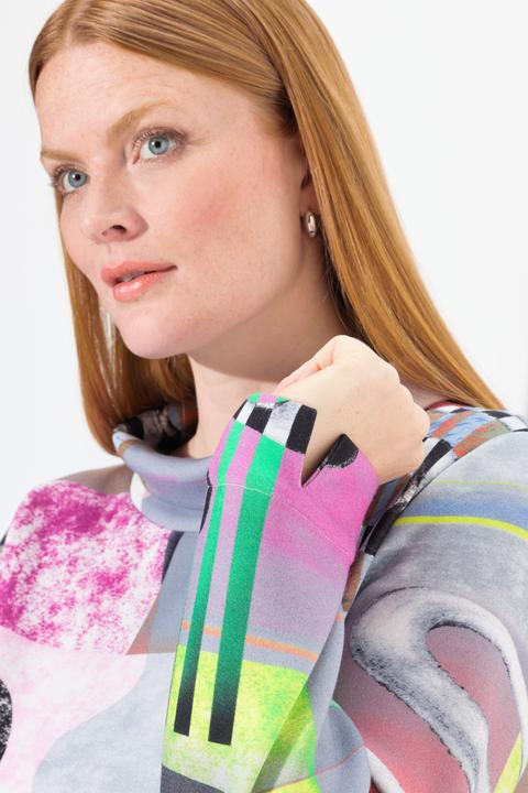 Actual product image Ulla Popken Patch Print Cowl Neck Sweatshirt (54)