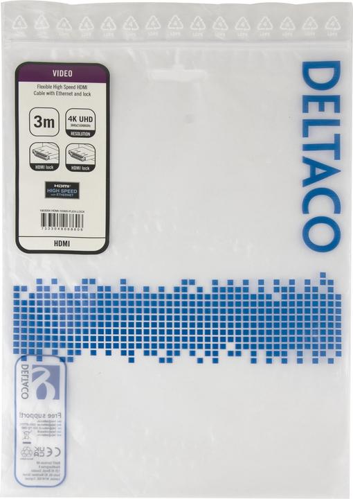 Produktbild Deltaco HDMI-1030D-FLEX-LOCK (3 m)