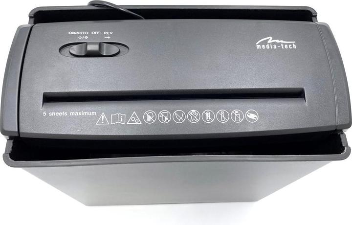Actual product image Media-Tech Document shredder SHREDDER MT215, paper, foil, CD / DVD, credit cards (Strip cut)