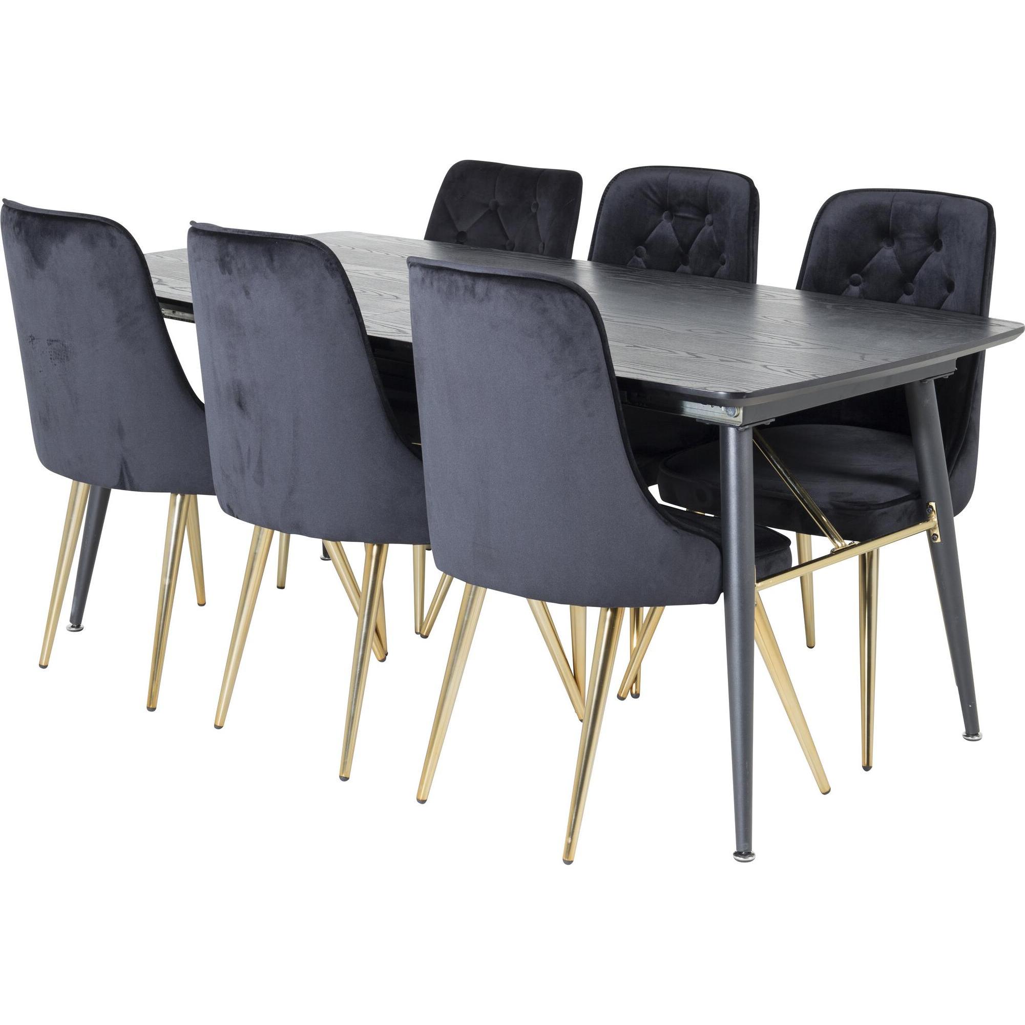 Thumbnail - Venture Home, Esstisch, Gold, Velvet Deluxe