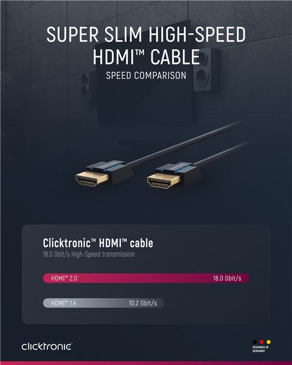 Immagine prodotto clicktronic HDMI (Typ A) — HDMI (Typ A) (1 m, HDMI)