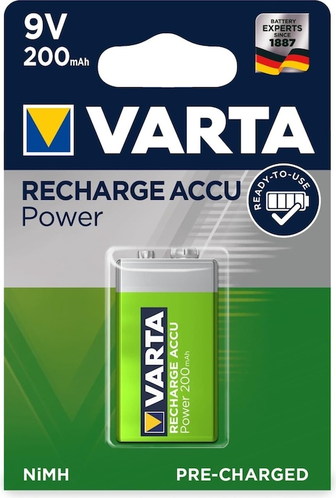 Productafbeelding Varta Accu Power opladen (1 Pcs., 9V Block, 200 mAh)