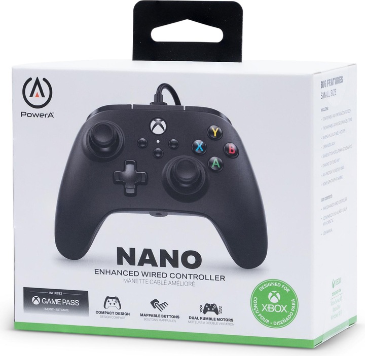 Immagine prodotto PowerA Controller cablato Nano Improved di per Xbox Serie X|S - Nero (Xbox Series X, Xbox Serie S, PC)