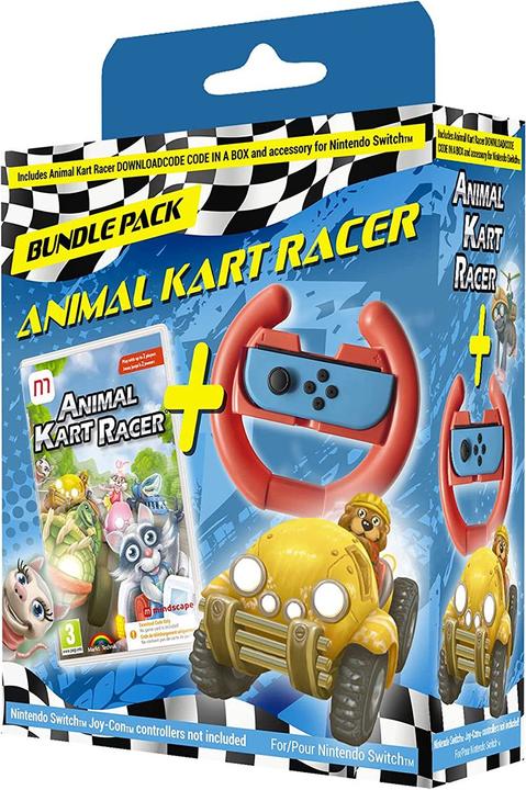 Actual product image Just for Games Pack Animal..Ciab+Volant Swi Vf..Animal Kart Racer Ciab (Switch, EN)