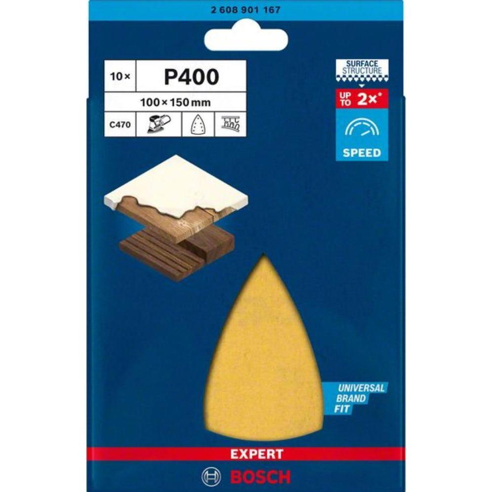 Thumbnail - Bosch Professional Zubehör, Schleifmittel, EXPERT C470 Schleifpapier mit 7 Löchern für Multischleifer, 100 x 150 mm, G 4...