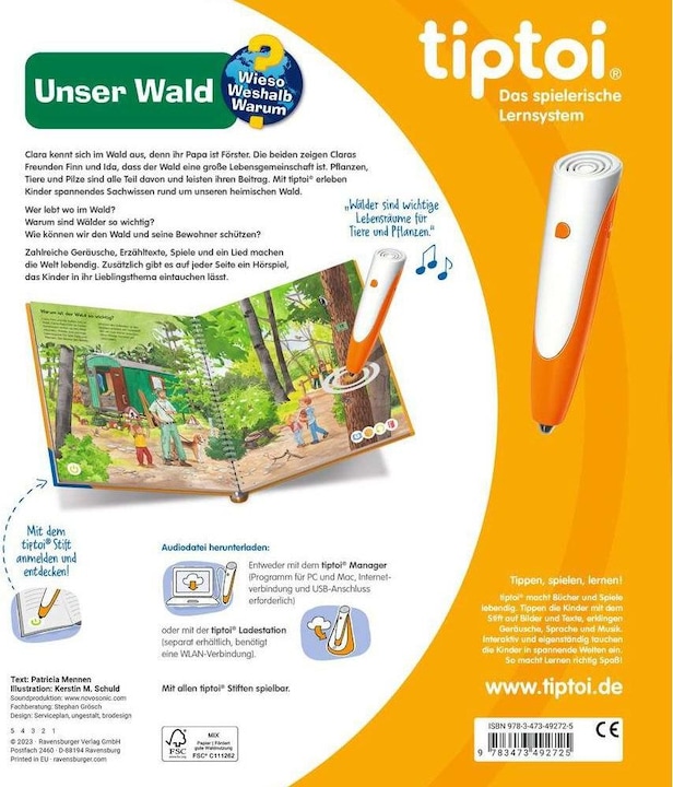 Actual product image tiptoi Wieso? Weshalb? Warum? Unser Wald (German, Kerstin M. Guilt, Patricia Mennen, 2023)