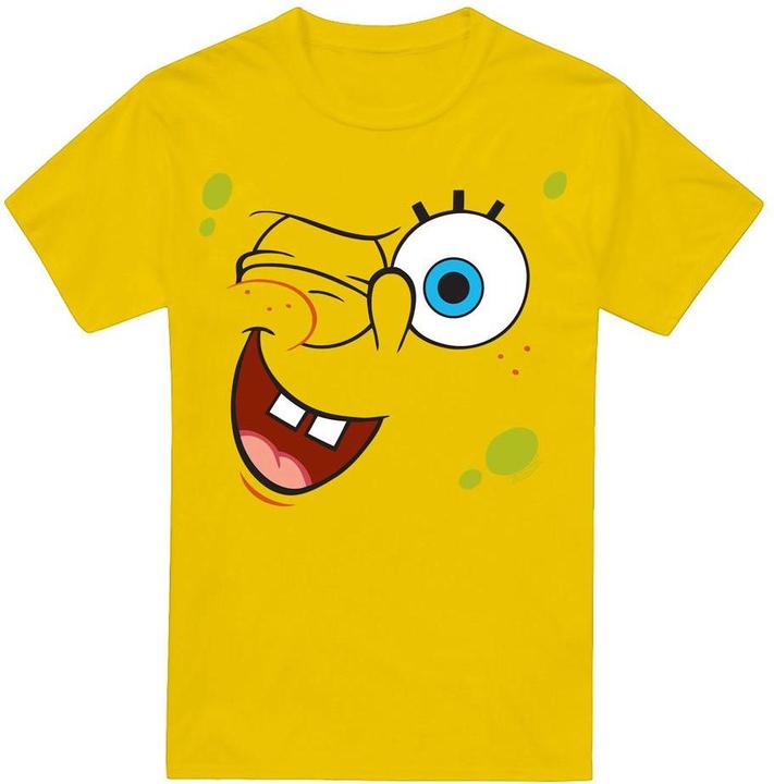 Immagine prodotto Spongebob Squarepants Winking Maglietta Viso Uomo (XXL)