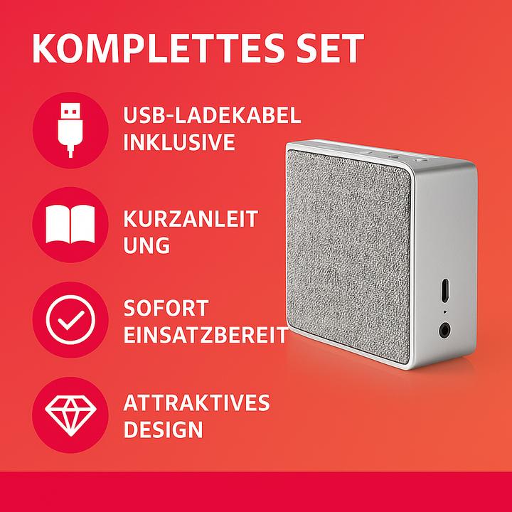 Actual product image Nedis SPBT-1002 Bluetooth Speaker Gun Metal Grey (20 h)