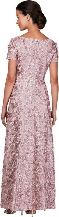 Actual product image Alex Evenings Lace Overlay Embroidered Evening Dress (XL)