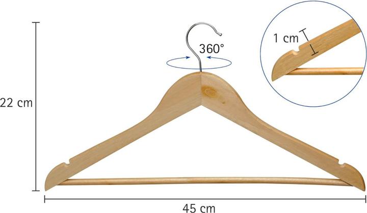 Maul Kleerhanger hout (8x)